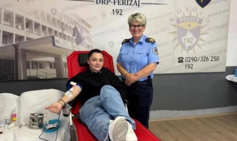 Policët në Ferizaj dhurojnë gjak – një akt human për jetën