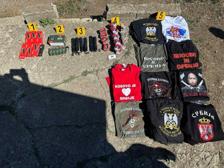 Operacion i Policisë dhe Doganës në një lokal në veri: Konfiskohen elektroshokë, bluza me simbole nacionaliste serbe e pije alkoolike