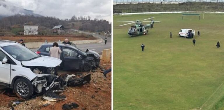 Aksident i rëndë!/ Çifti i bashkëshortëve transportohet me helikopter drejt Tiranës